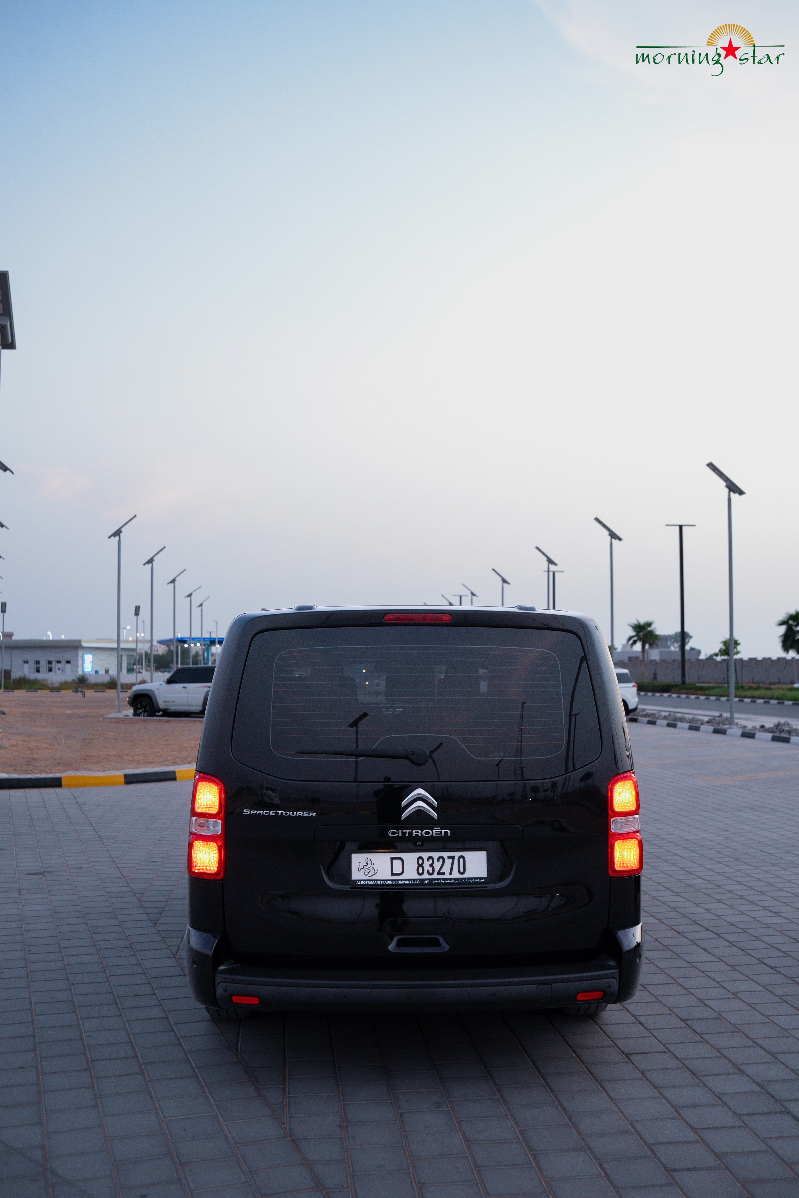 Citroën SpaceTourer rear taillights on — Morning Star UAE