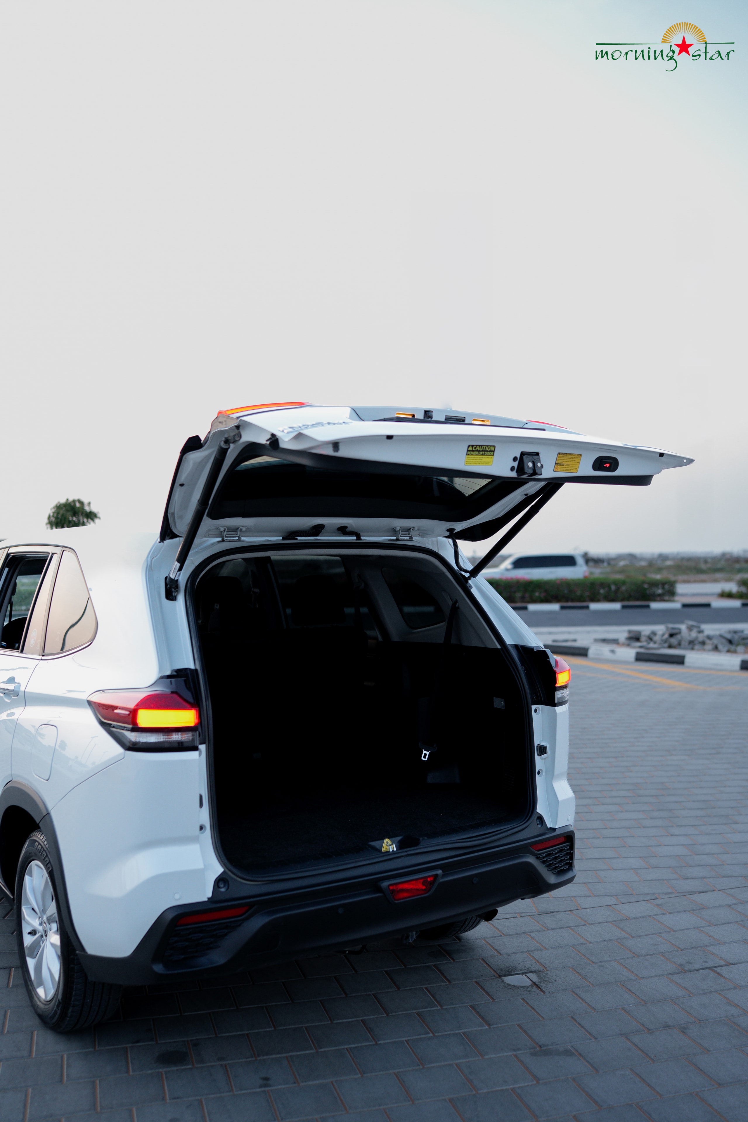 Toyota Innova Hycross boot open rear angle — Morning Star UAE