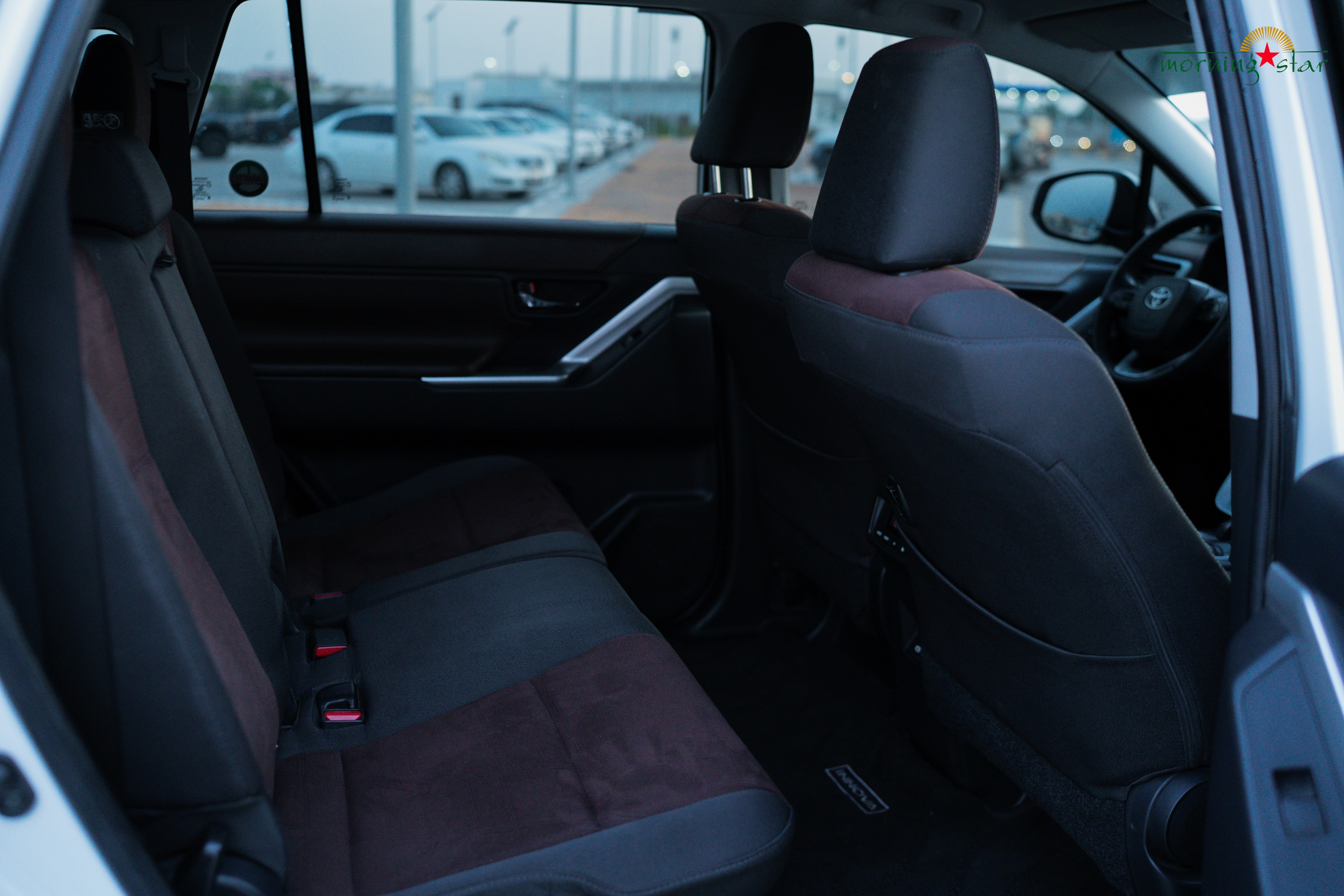 Toyota Innova Hycross rear seats close-up — Morning Star UAE